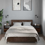 Vidaxl nachtkastjes 2st wandgemonteerd 40x31x39,5cm gerookt eikenkleur