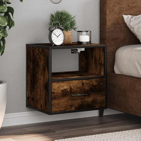 Vidaxl nachtkastjes 2st wandgemonteerd 40x31x39,5cm gerookt eikenkleur
