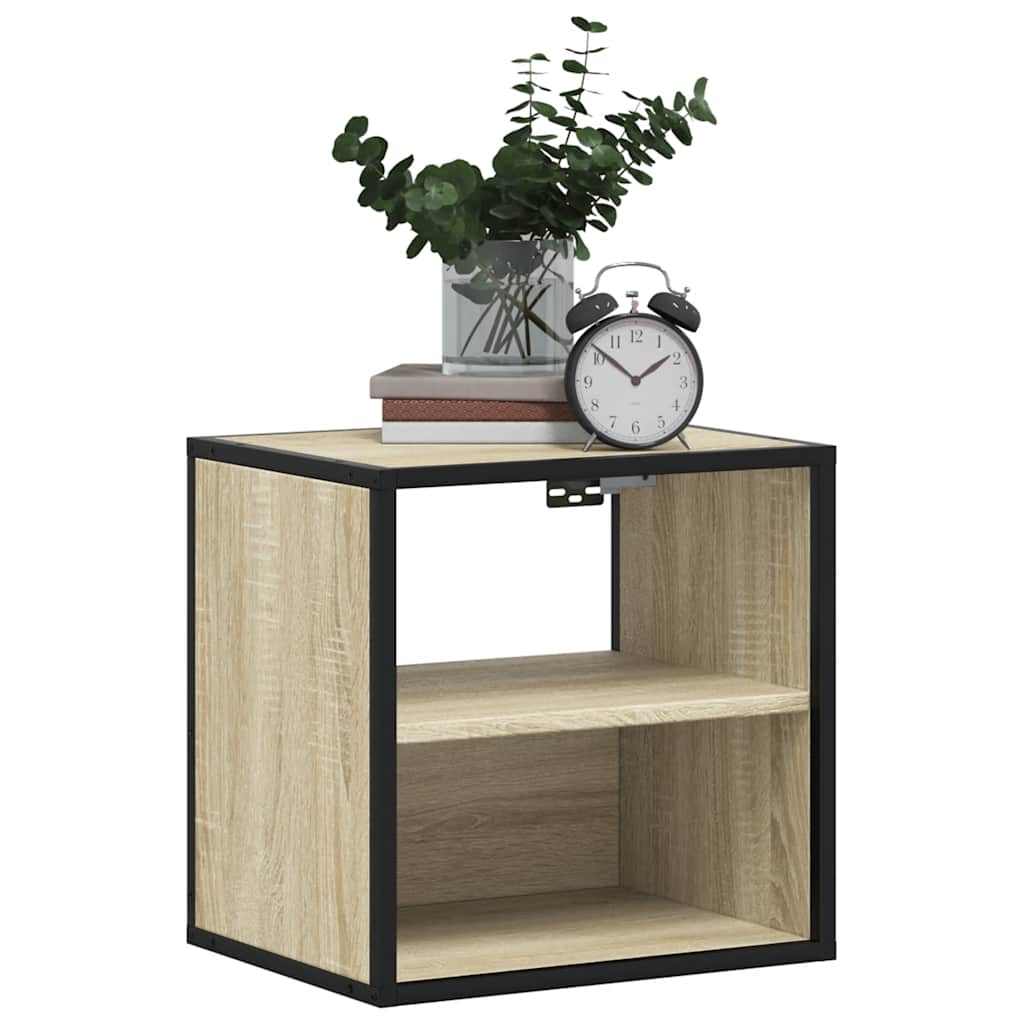 Vidaxl nachtkastjes 2 st wandgemonteerd 40x31x39,5cm sonoma eikenkleur