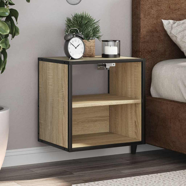 Vidaxl nachtkastjes 2 st wandgemonteerd 40x31x39,5cm sonoma eikenkleur