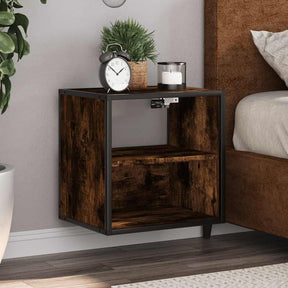 Vidaxl nachtkastjes 2st wandgemonteerd 40x31x39,5cm gerookt eikenkleur