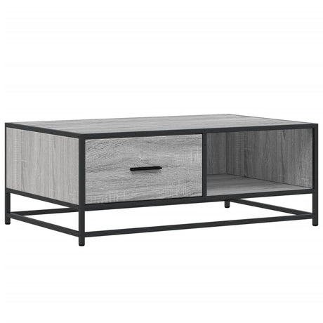 Vidaxl salontafel 90x57x35 cm bewerkt hout en metaal grijs sonoma