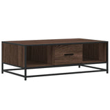 Vidaxl salontafel 100x57x35 cm bewerkt hout en metaal bruin eikenkleur