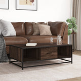 Vidaxl salontafel 100x57x35 cm bewerkt hout en metaal bruin eikenkleur