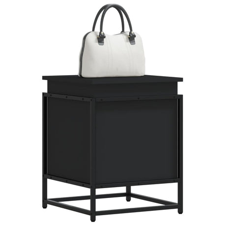 Vidaxx Aufbewahrungsbox mit Deckel 40x40x51,5 cm verarbeitetes Holz schwarz