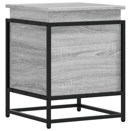 Vidaxxl Aufbewahrungsbox mit Deckel 40x40x51,5 cm verarbeitetes Holz, graues Sonoma
