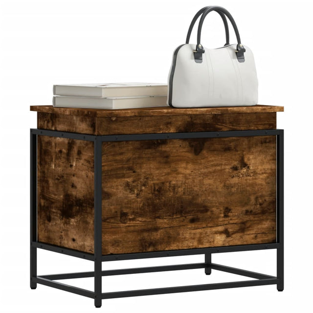 Vidaxx Aufbewahrungsbox mit Deckel 60x40x51,5 cm verarbeitetes Holz, Räuchereiche