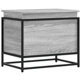 Vidaxxl Aufbewahrungsbox mit Deckel 60x40x51,5 cm verarbeitetes Holz, graues Sonoma