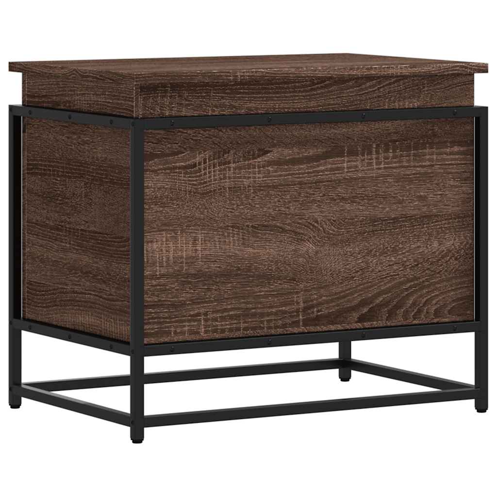 Vidaxx Aufbewahrungsbox mit Deckel 60x40x51,5 cm, fertiges Holz, braune Eiche