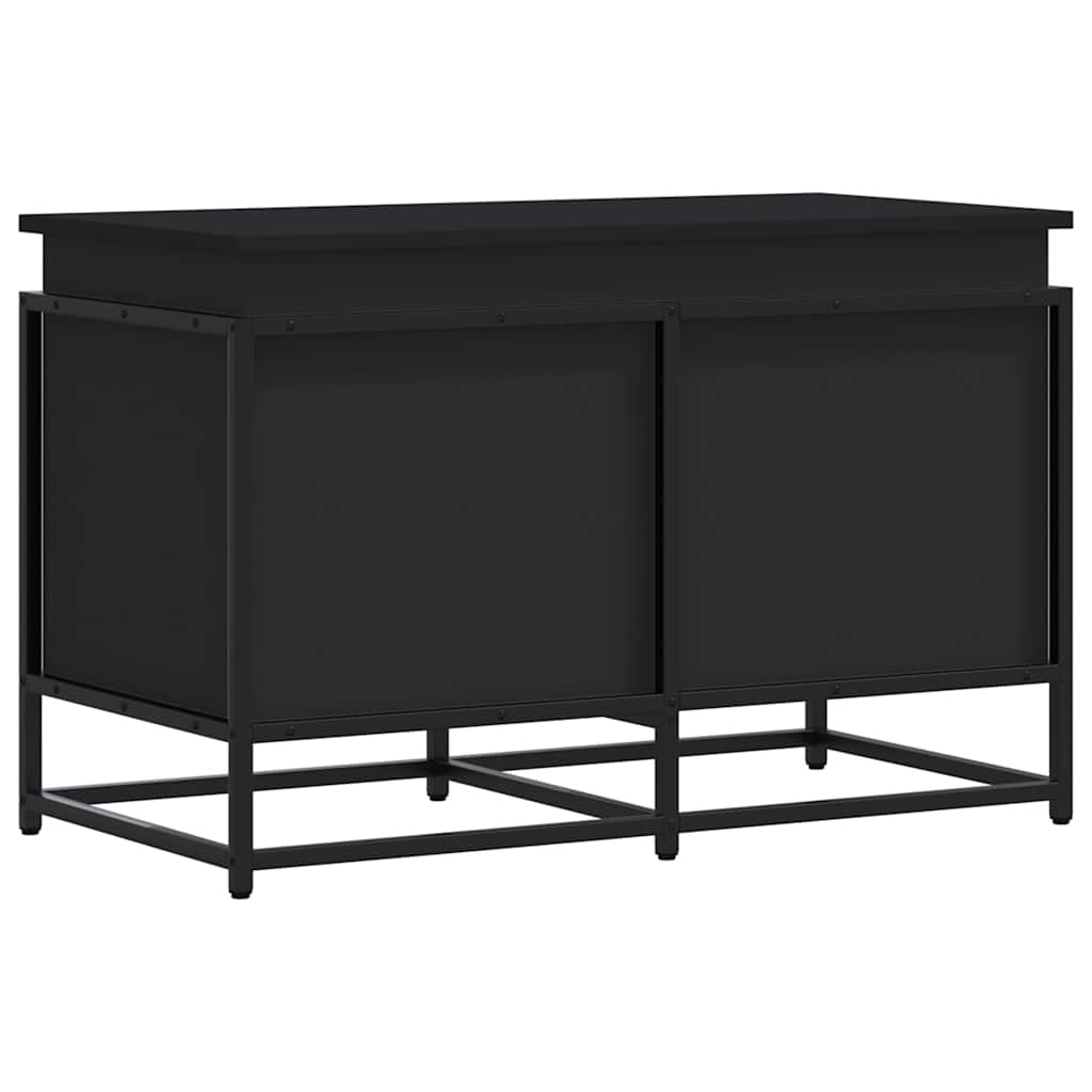 Vidaxx Aufbewahrungsbox mit Deckel 80x40x51,5 cm verarbeitetes Holz schwarz