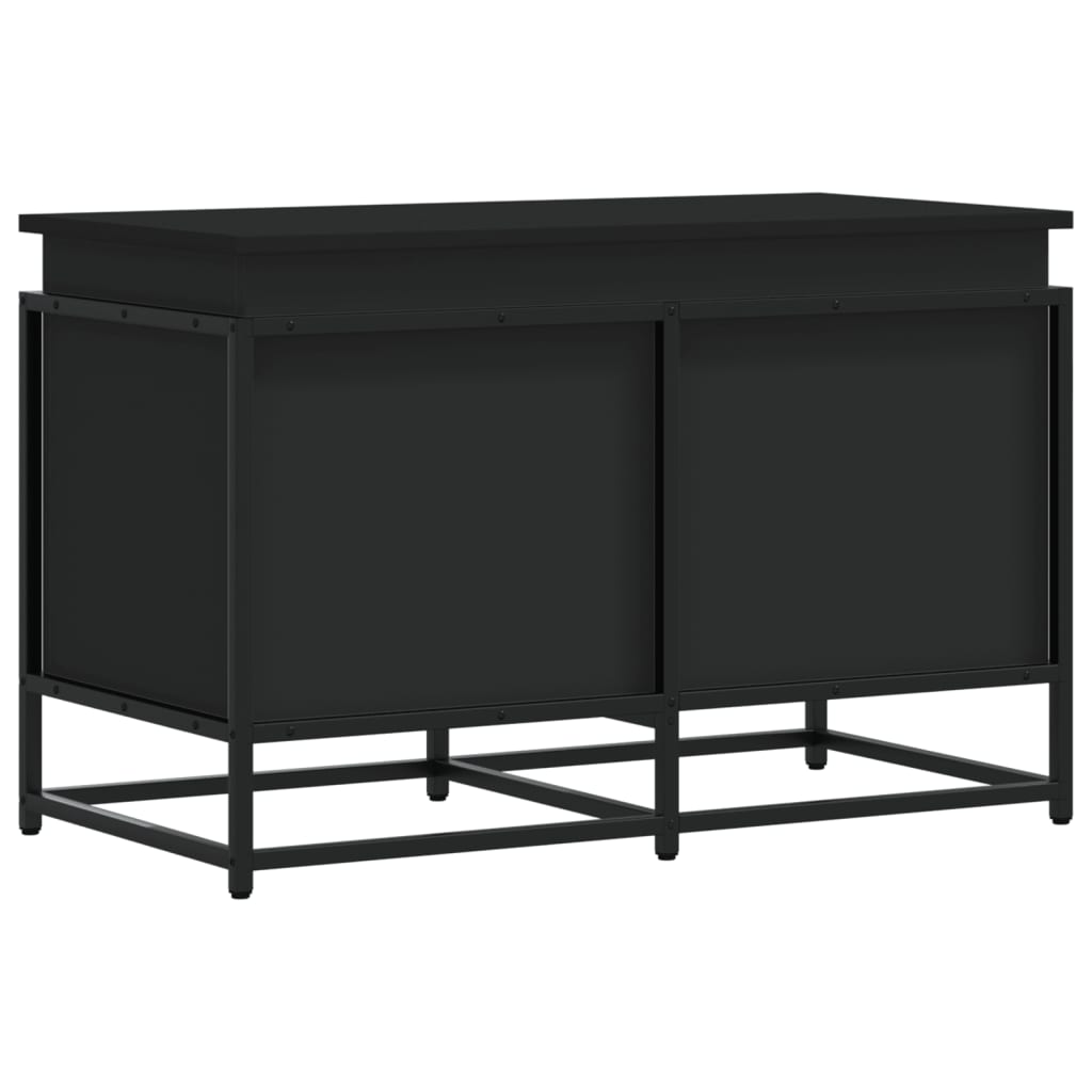 Vidaxx Aufbewahrungsbox mit Deckel 80x40x51,5 cm verarbeitetes Holz schwarz