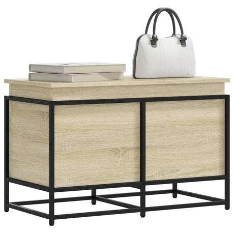 Vidaxx Aufbewahrungsbox mit Deckel 80x40x51,5 cm verarbeitetes Holz Sonoma-Eiche