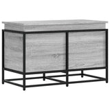 Vidaxx Aufbewahrungsbox mit Deckel 80x40x51,5 cm verarbeitetes Holz Sonoma grau