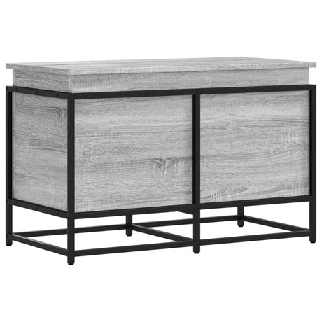 Vidaxx Aufbewahrungsbox mit Deckel 80x40x51,5 cm verarbeitetes Holz Sonoma grau
