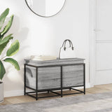 Vidaxx Aufbewahrungsbox mit Deckel 80x40x51,5 cm verarbeitetes Holz Sonoma grau