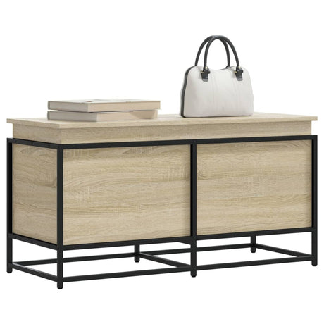 Vidaxx Aufbewahrungsbox mit Deckel 100x40x51,5 cm Holzwerkstoff Sonoma-Eiche