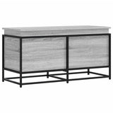 Vidaxxl Aufbewahrungsbox mit Deckel 100x40x51,5 cm, verarbeitetes Holz, graues Sonoma