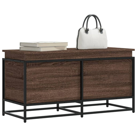 Vidaxx Aufbewahrungsbox mit Deckel 100 x 40 x 51,5 cm, Holzwerkstoff, braune Eiche