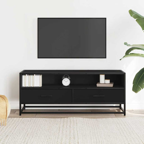 Vidaxl tv-meubel 100x34,5x40 cm bewerkt hout en metaal zwart