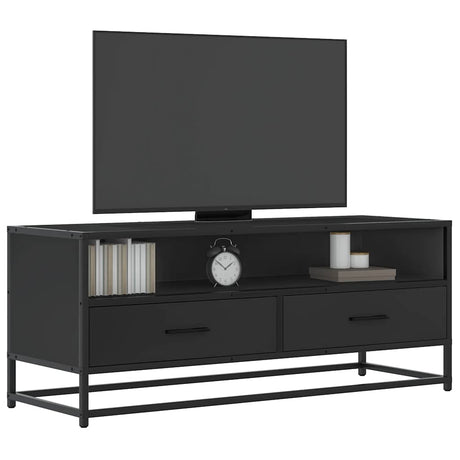 Vidaxl tv-meubel 100x34,5x40 cm bewerkt hout en metaal zwart