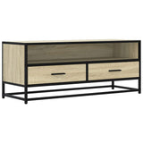 Vidaxl tv-meubel 100x34,5x40cm bewerkt hout metaal sonoma eikenkleurig