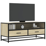 Vidaxl tv-meubel 100x34,5x40cm bewerkt hout metaal sonoma eikenkleurig