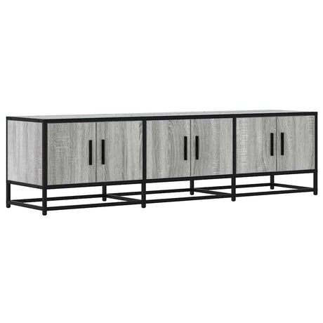 Vidaxl tv-meubel 150x35x41 cm bewerkt hout metaal grijs sonoma eiken