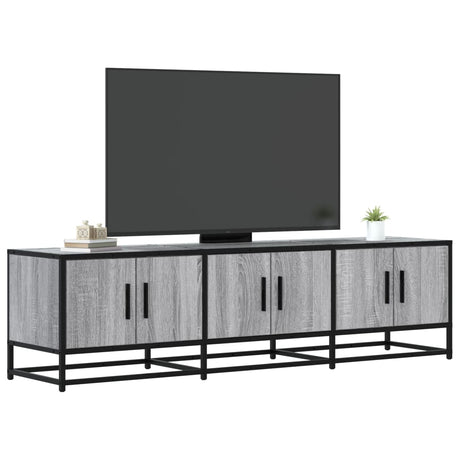 Vidaxl tv-meubel 150x35x41 cm bewerkt hout metaal grijs sonoma eiken