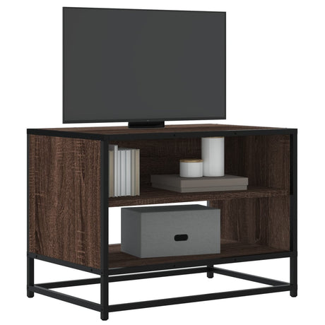 Vidaxl tv-meubel 61x40x46 cm bewerkt hout metaal bruin eikenkleur