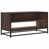 Vidaxl tv-meubel 91x40x46 cm bewerkt hout metaal bruin eikenkleur