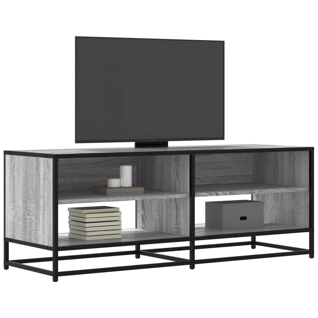Vidaxl tv-meubel 120,5x40x46 cm bewerkt hout metaal grijs sonoma eiken