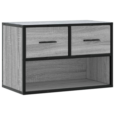 Vidaxl tv-meubel 60x31x39,5 cm bewerkt hout metaal grijs sonoma eiken