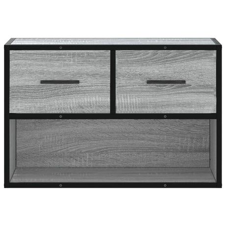 Vidaxl tv-meubel 60x31x39,5 cm bewerkt hout metaal grijs sonoma eiken