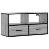 Vidaxl tv-meubel 80x31x39,5 cm bewerkt hout metaal grijs sonoma eiken