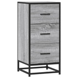 Vidaxl dressoir 35,5x35x76 cm bewerkt hout en metaal grijs sonoma