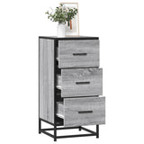 Vidaxl dressoir 35,5x35x76 cm bewerkt hout en metaal grijs sonoma