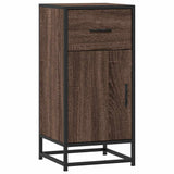 Vidaxl dressoir 35,5x35x76 cm bewerkt hout en metaal bruin eikenkleur