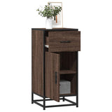 Vidaxl dressoir 35,5x35x76 cm bewerkt hout en metaal bruin eikenkleur