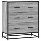 Vidaxl dressoir 68x35x76 cm bewerkt hout en metaal grijs sonoma