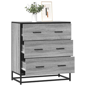 Vidaxl dressoir 68x35x76 cm bewerkt hout en metaal grijs sonoma