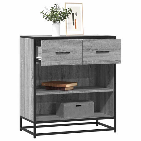 Vidaxl dressoir 68x35x76 cm bewerkt hout grijs sonoma eikenkleurig