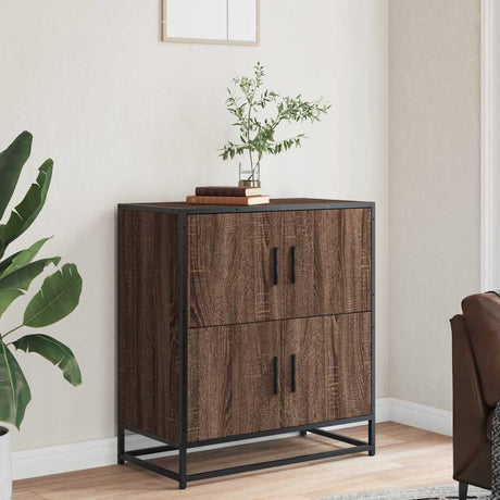 Vidaxl dressoir 68x35x76 cm bewerkt hout bruin eikenkleur