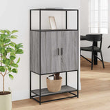 Vidaxl hoge kast 68x35x139cm bewerkt hout en metaal grijs sonoma eiken