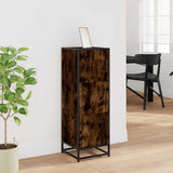 Vidaxl hoge kast 35,5x35x106,5 cm bewerkt hout en metaal gerookt eiken