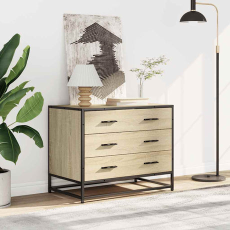 Vidaxl ladekast 70x41x56 cm bewerkt hout sonoma eikenkleurig