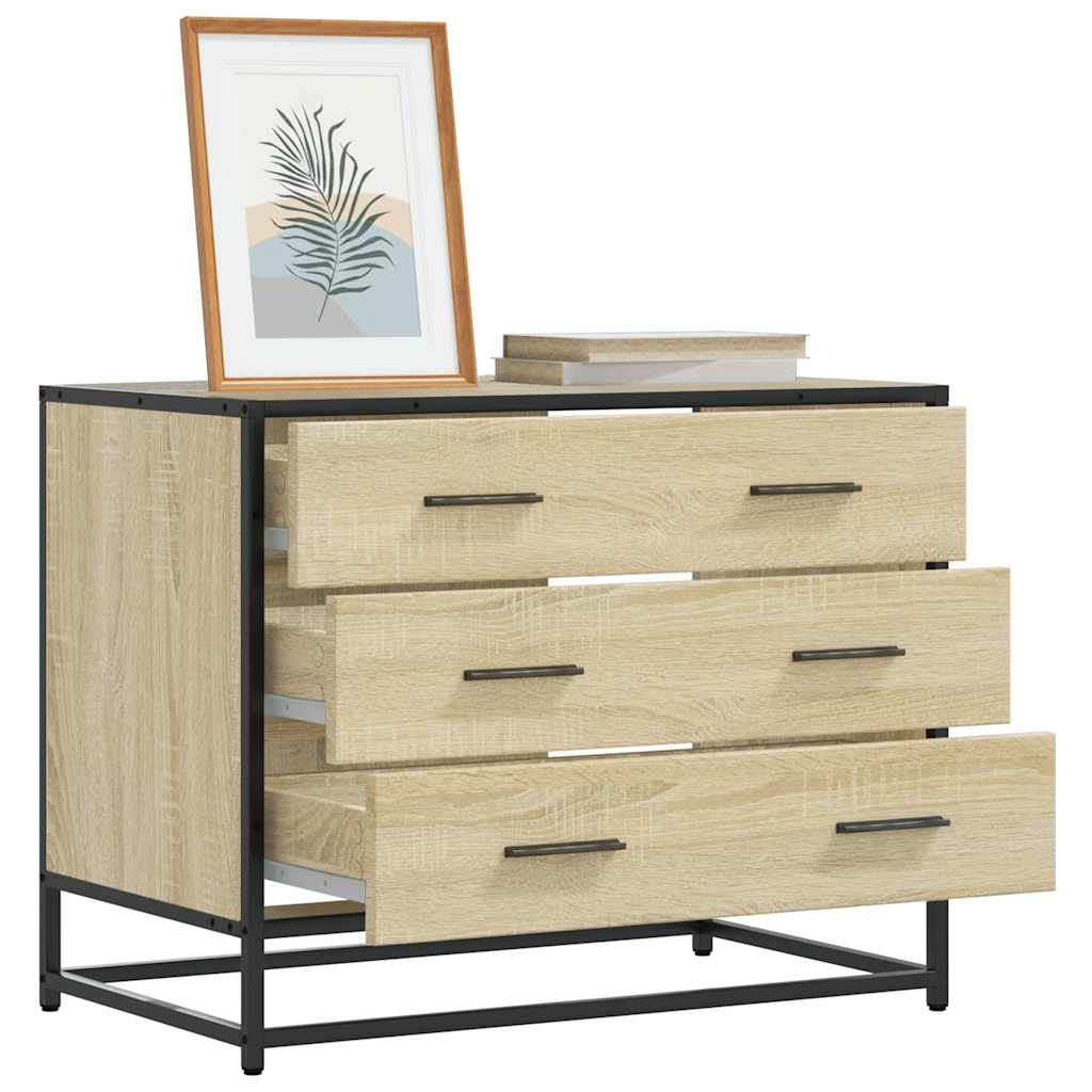 Vidaxl ladekast 70x41x56 cm bewerkt hout sonoma eikenkleurig
