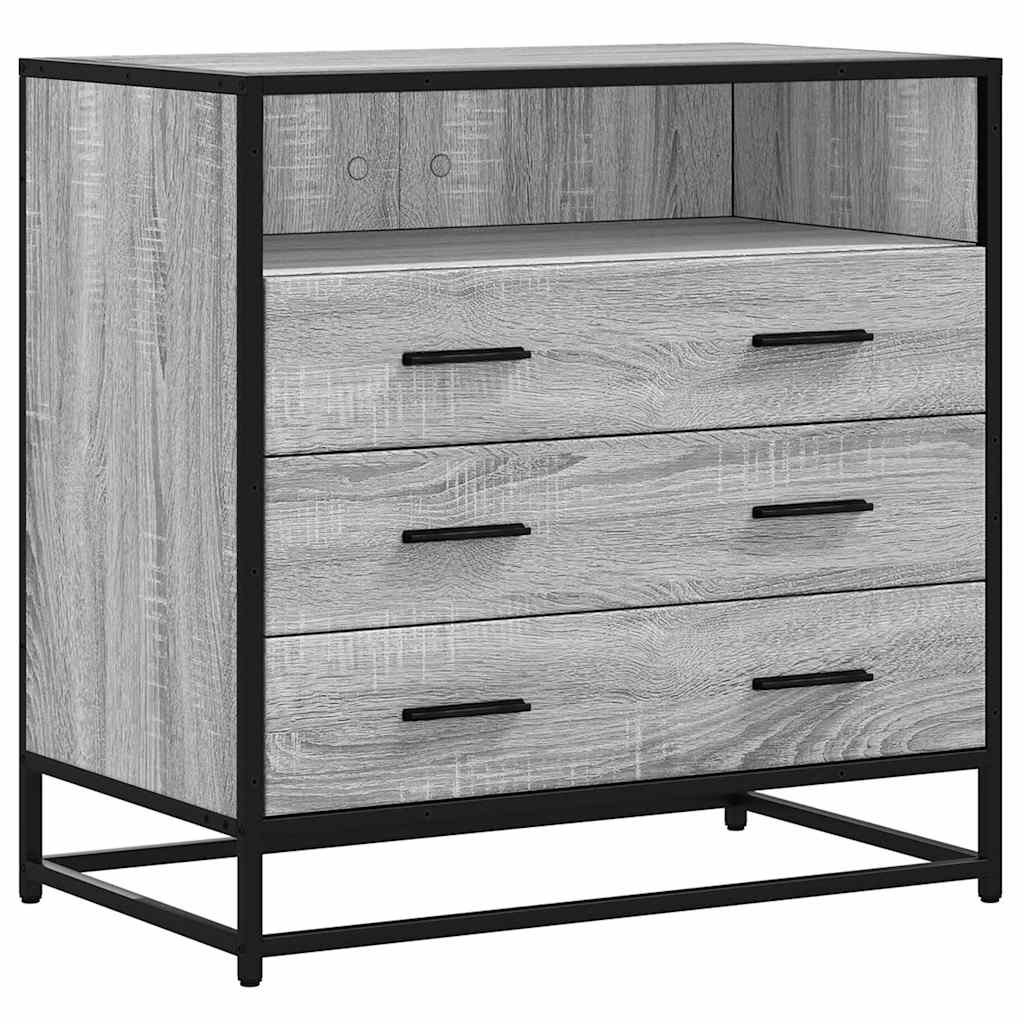 Vidaxl ladekast 70x41x70 cm bewerkt hout grijs sonoma eikenkleurig