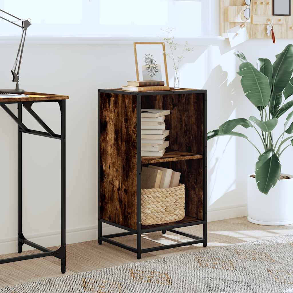 Vidaxl boekenkast 40x35x76 cm bewerkt hout gerookt eikenkleurig