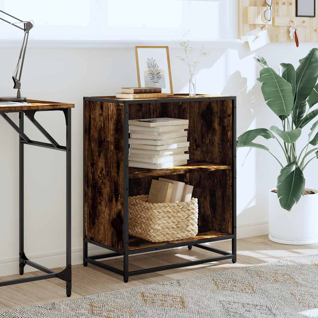 Vidaxl boekenkast 60x35x76 cm bewerkt hout gerookt eikenkleurig