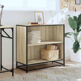 Vidaxl boekenkast 80,5x35x76 cm bewerkt hout sonoma eikenkleurig